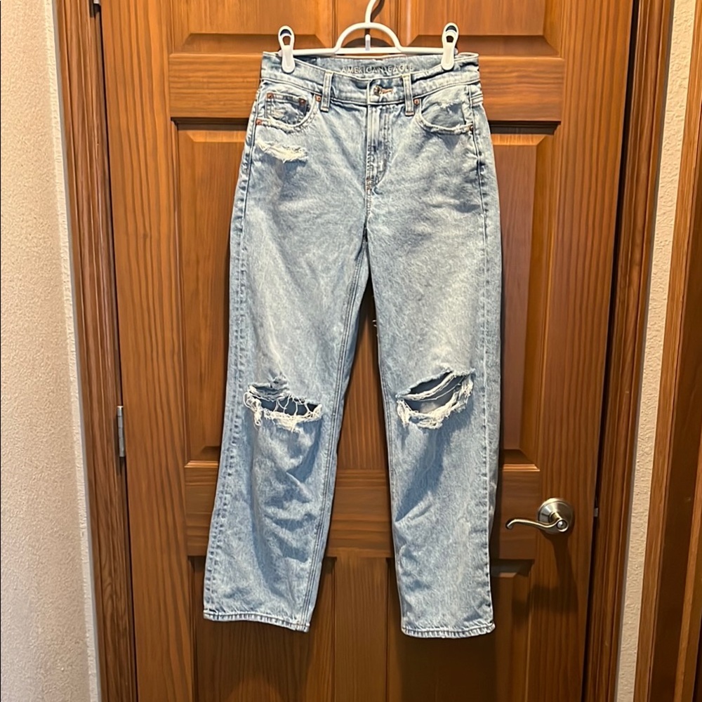 Distressed Light Blue Jeans